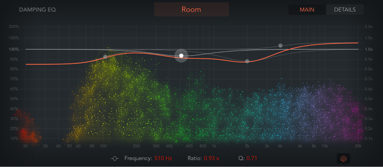 Figure. Visualisation de ChromaVerb et écran de l’égaliseur Damping.