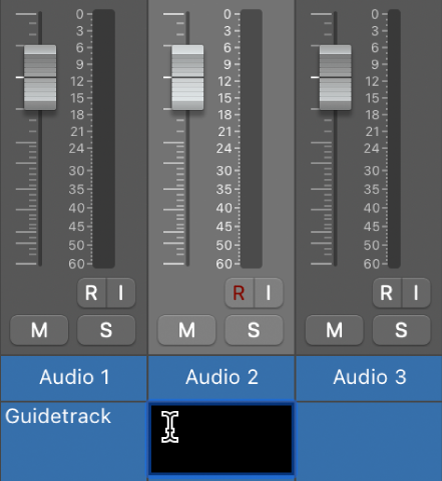 Figure. Bouton Notes dans la zone Table de mixage.