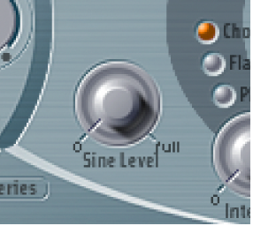 図。「Sine Level」ノブ。