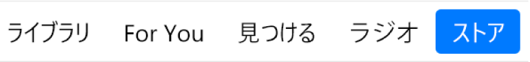 ナビゲーションバーの「ストア」ボタン。