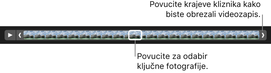 Skratite hvatišta u videozapisu.