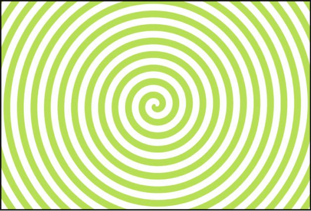 Canvas mit dem Generator „Spiralen“, bei dem als Typ „Modern“ ausgewählt wurde