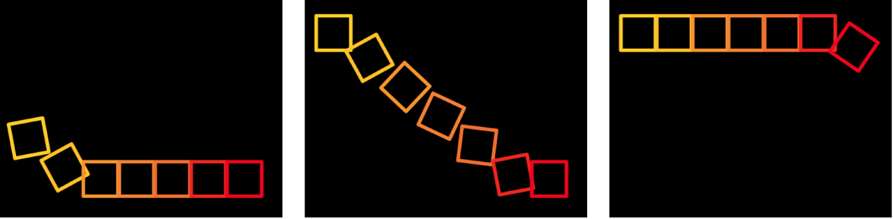 Canvas showing replicator with Y Position field set to 300