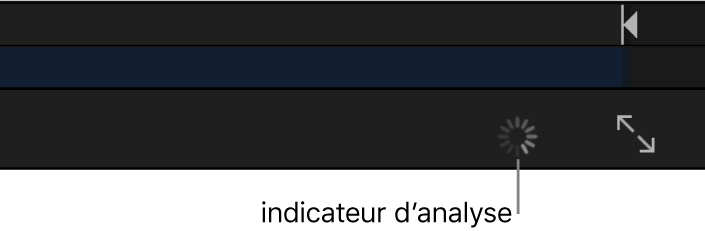 Barre d’outils du canevas affichant l’indicateur d’analyse Flux optique