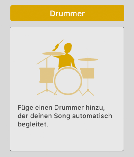 Abbildung. Drummer-Symbol im Dialogfenster „Neue Spuren“