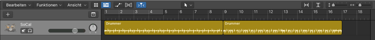 Abbildung. Drummer-Region im Bereich „Spuren“