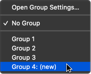 Figure. Group slot, showing channel strip group membership.