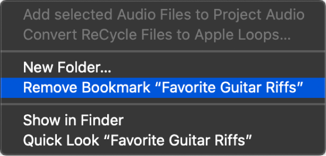 Figure. Remove bookmark.