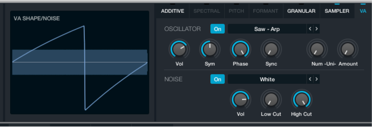 Figure. Virtual analog element parameters.