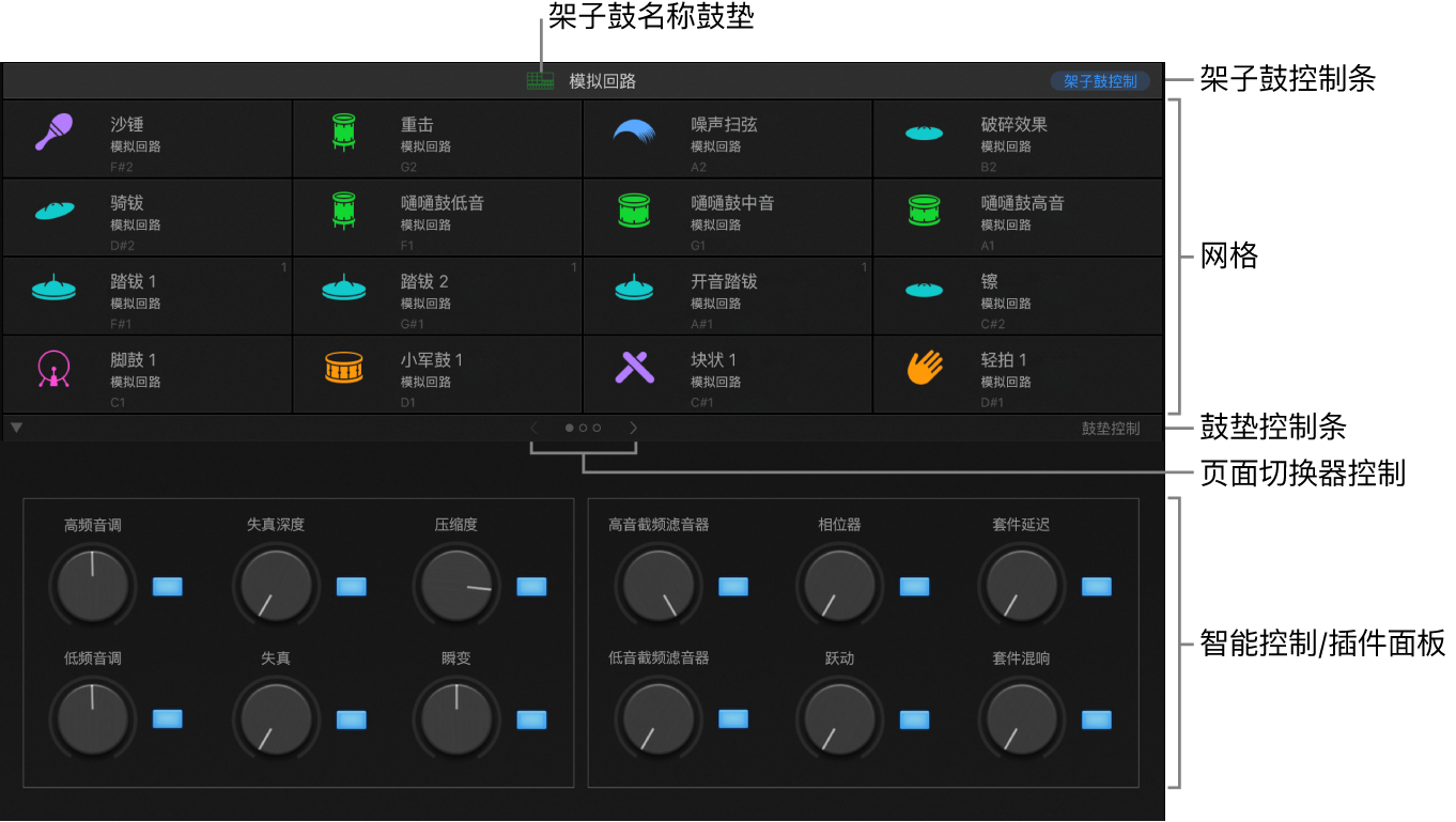 图。Drum Machine Designer 界面。