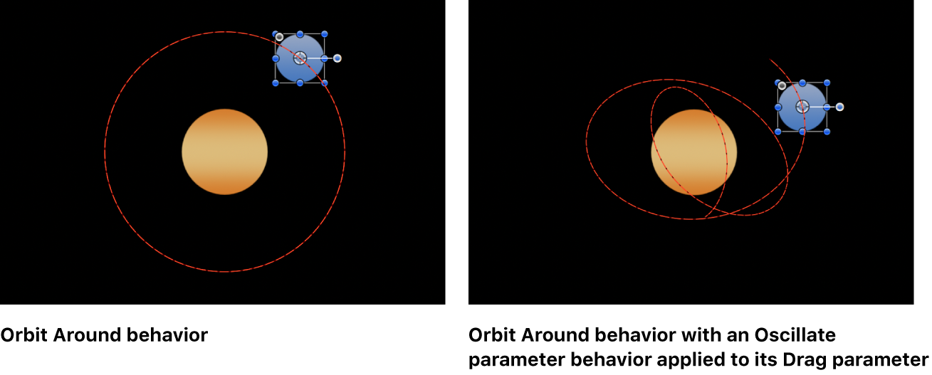 Canvas showing behavior’s parameter being controlled by another behavior