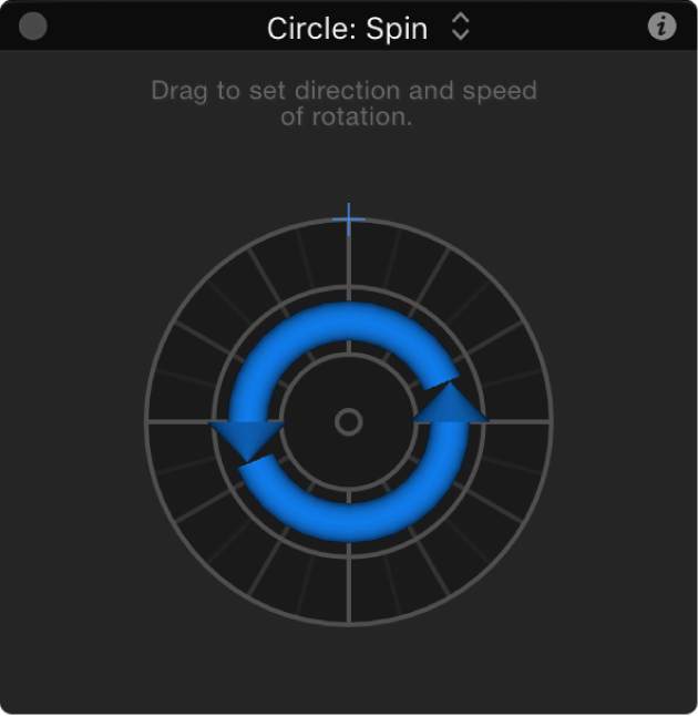 Spin behavior HUD when Axis parameter is set to Z