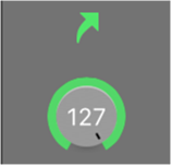 Figure. Channel strip showing alias arrow icon.