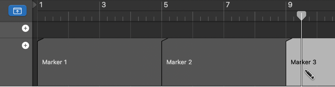 Abbildung. Erstellen eines Markers in der Marker-Spur