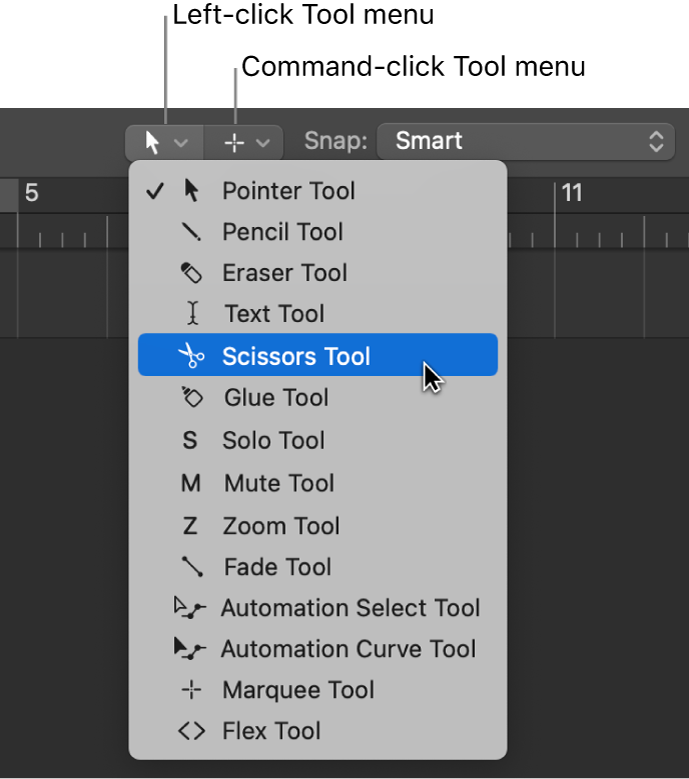 Figure. Open Tool menu