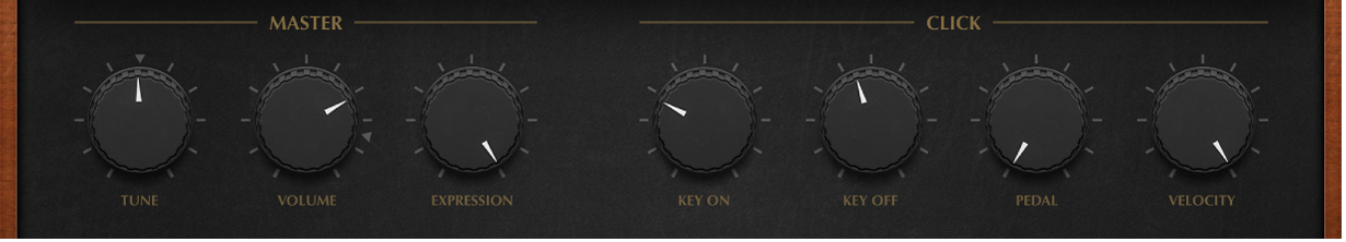 Figure. Vintage B3 Master and Click parameters.