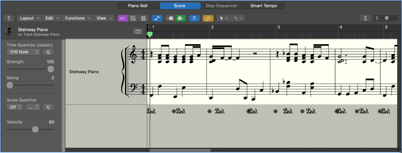 Figure. The Score Editor.