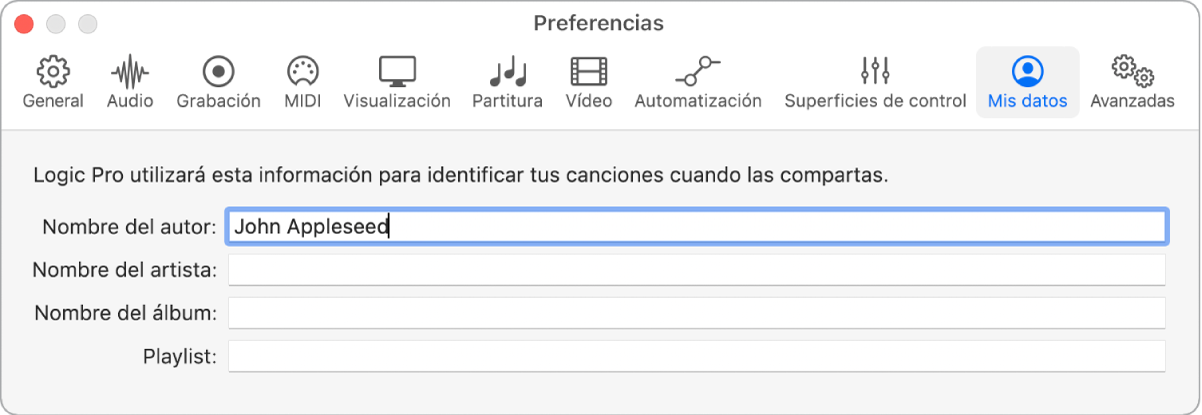 Ilustración. Panel de preferencias “Mis datos”.