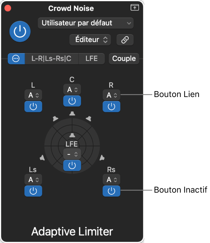 Figure. Onglet configuration d’un module multicanal.