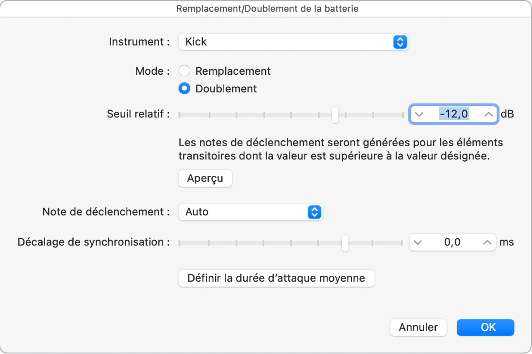 Figure. Zone de dialogue Remplacement/Doublement de la batterie.