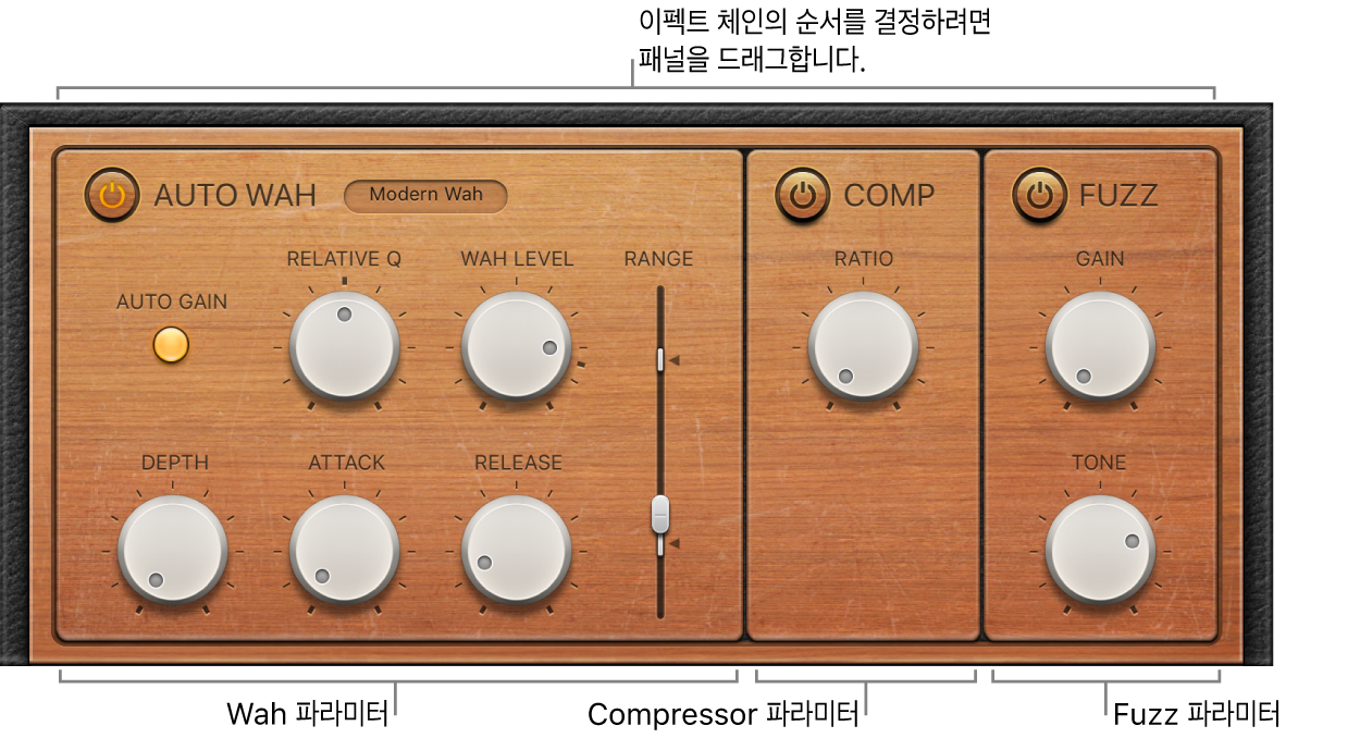 그림. Fuzz-Wah 이펙트 윈도우.