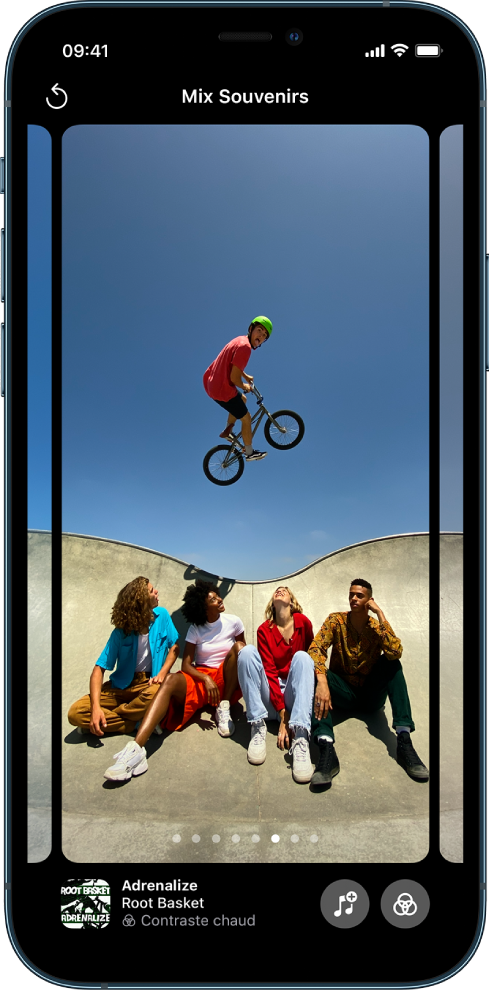 L’écran « Mix Souvenirs » dans l’app Photos.