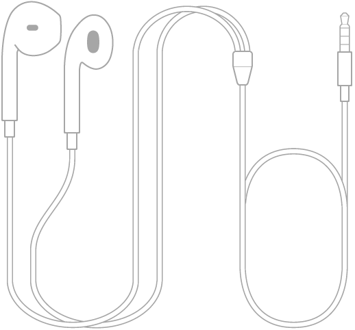 Gli auricolari EarPods forniti con iPod touch.