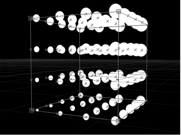 Canvas showing replicator with Origin set to Back Upper Right