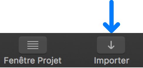 Bouton Importer dans la barre d’outils
