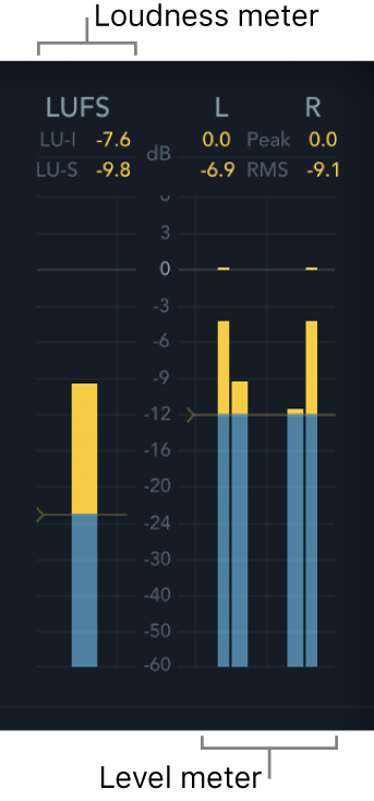 The MultiMeter Loudness and Level meters.