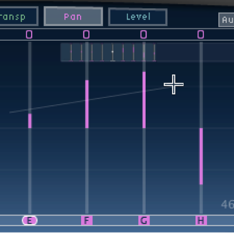 Écran Tap de Delay Designer avec plusieurs taps en cours d’alignement.