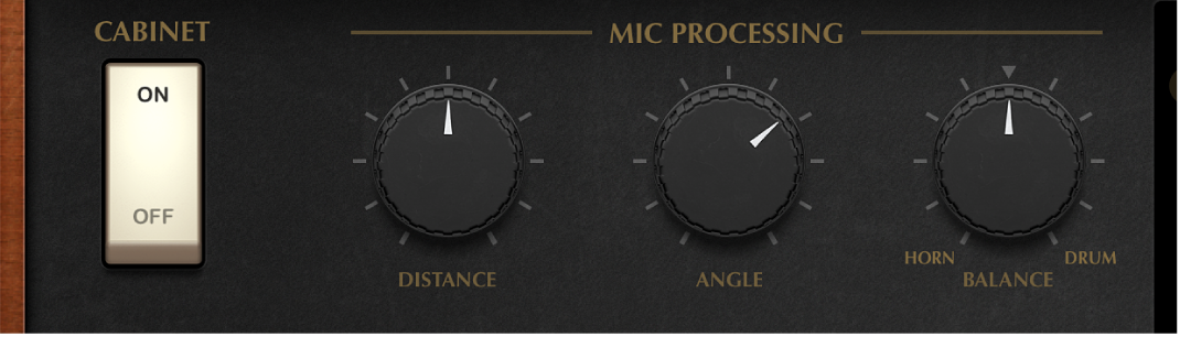 Figure. Vintage B3 Rotor Cabinet not real microphone parameters.