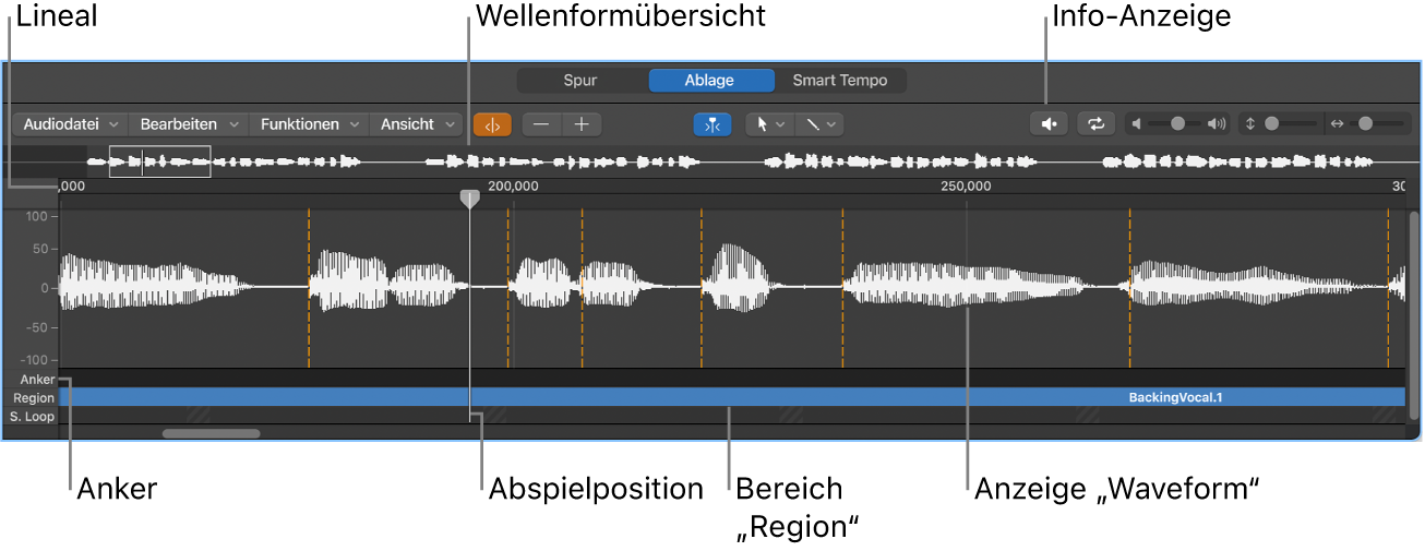 Abbildung. Audiodateieditor