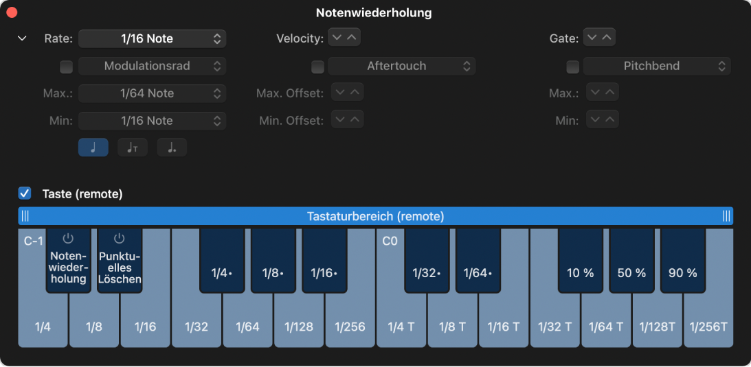 Abbildung. Keyboard „Notenwiederholung“