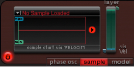 Figure. Oscillator 2 mode buttons.