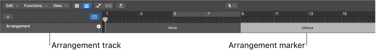 Figure. Adding an arrangement marker.