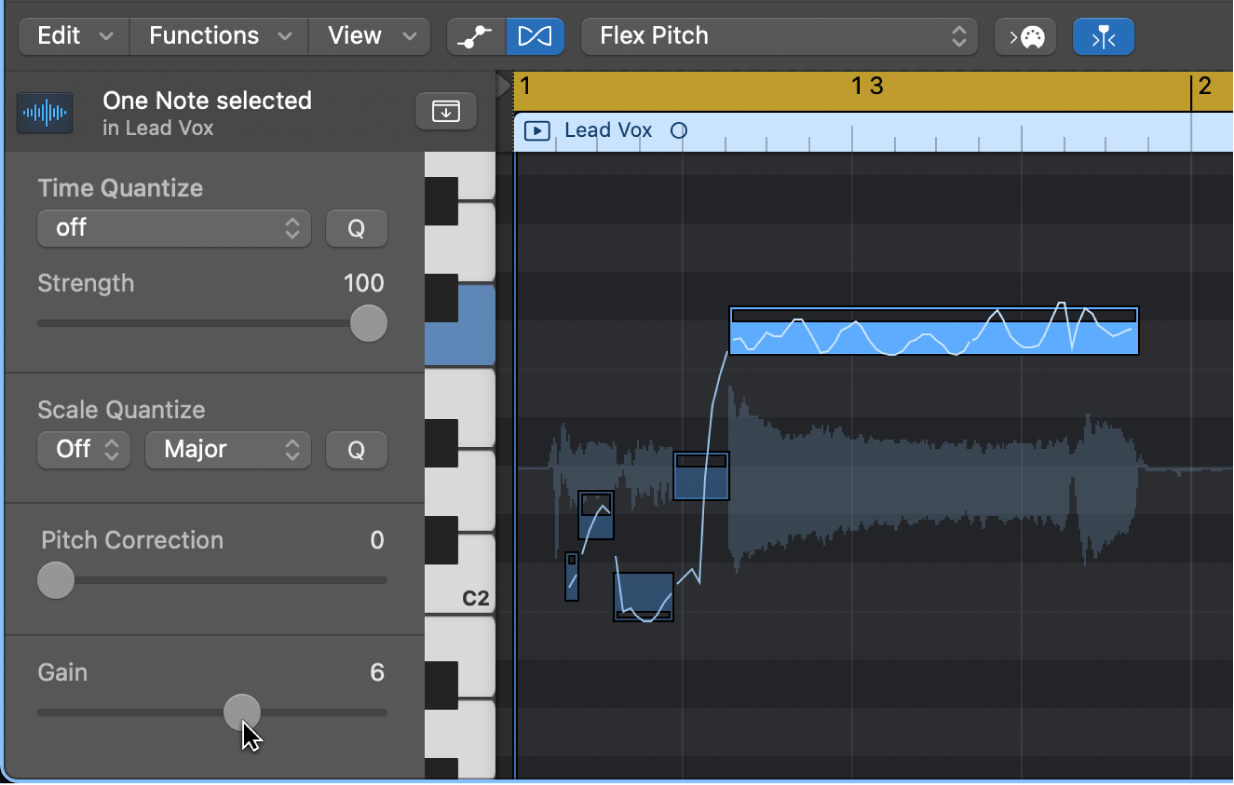 Figure. Gain slider.