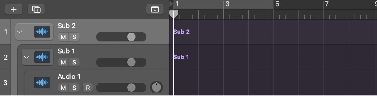 Figure. Nested folder stacks.