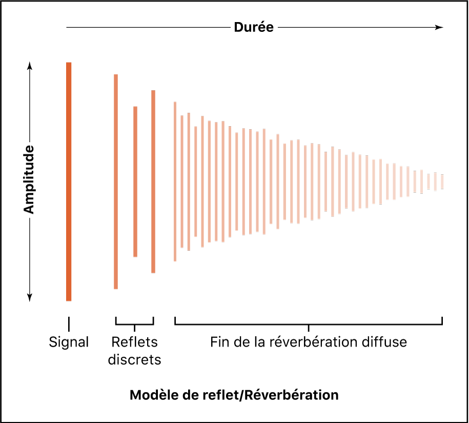 Figure. Schéma de la queue de réverbération.