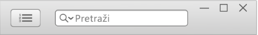 Polje pretrage u aplikaciji iTunes.