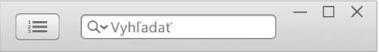 Vyhľadávacie pole v aplikácii iTunes.