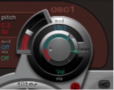 Figure. Oscillator volume adjustment.