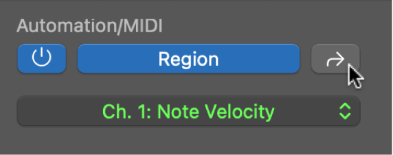 Figure. Automation/MIDI Cycle Through button.