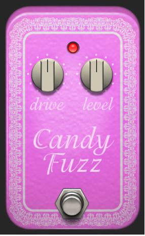 Ilustración. Ventana del stompbox Candy Fuzz.