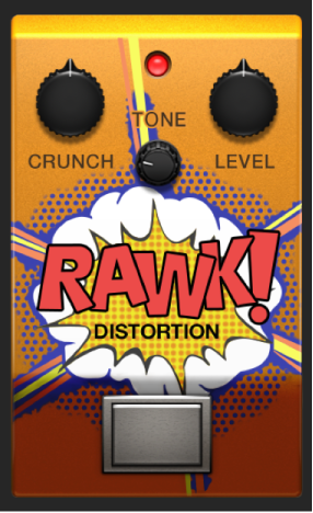 Ilustración. Rawk! Ventana del stompbox Distortion.