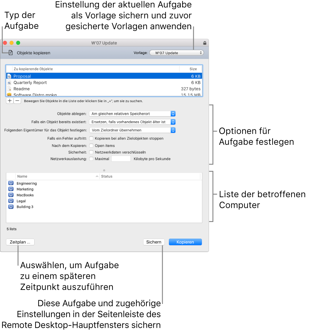 Bild des Fensters „Kopieren“