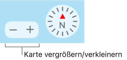 Zoomtasten auf der Karte.