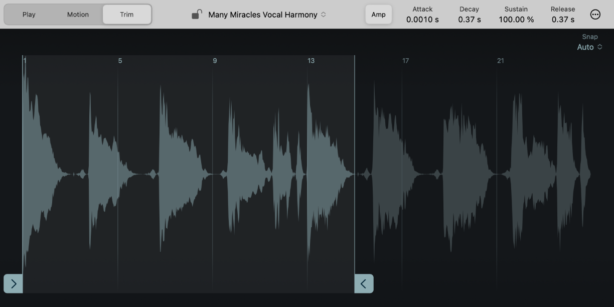 Figure. Sample Alchemy Trim mode.