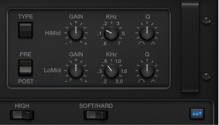 Abbildung. Parameter für Parametric EQ