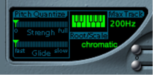 Abbildung. Tonhöhenparameter des Tracking-Oszillators